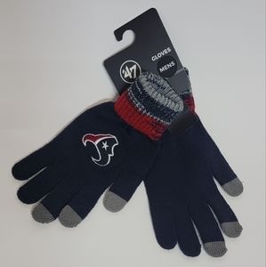 Houston Texans NFL Football Knit Gloves 47 Brand NEW